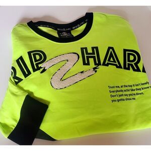 SWITCH Ltd Edition Sweatshirt Neon Green/ Black LG Logo Raised Typed Graphics